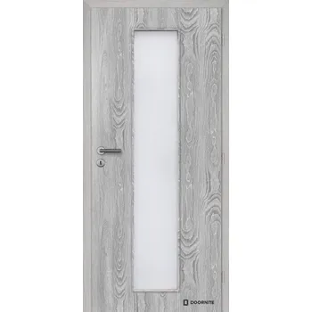 Interiérové dveře DOORNITE Dveře falcové fólie, dub šedý, Linea, sklo screen, dozický zámek Šířka: 60, Orientace: levá, Výplň: voština