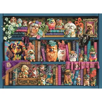 Puzzle RAVENSBURGER Roztomilí porcelánoví mopslíci 500 dílků