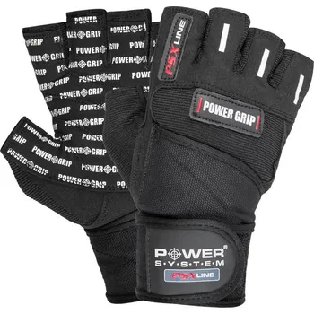 Fitness rukavice POWER SYSTEM gloves POWER GRIP BLACK S