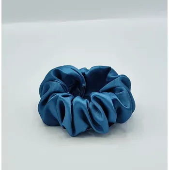 Saténová Scrunchie gumička petrolej L