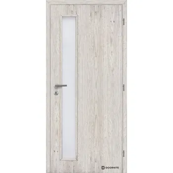 Interiérové dveře DOORNITE Dveře falcové fólie, dub elegant, Vertika, sklo screen, dozický zámek Šířka: 70, Orientace: levá, Výplň: voština