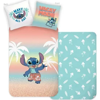 Povlečení 2dílné 3D povlečení Lillo a Stitch 140 x 200, 70 x 90 cm zipový uzávěr