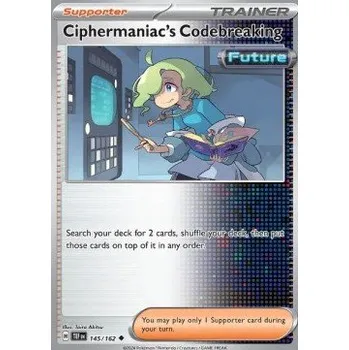 Volný čas Pokémon TEF 145/162 Ciphermaniac's Codebreaking - Temporal Forces Stav: Near Mint, Verze: NORMAL
