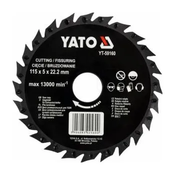 Brusný kotouč Řezný a frézovací kotouč na dřevo do úhlové brusky 115 mm, Rotační raš