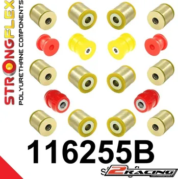 Silentblok nápravy Komplet zadní zavěšení silentbloky 116255B (Komplet zadní zavěšení polyuretanové lůžko silentbloky)
