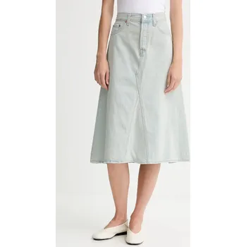 Dámská sukně Džínová sukně Levi's modrá barva, midi, áčková, A9316 A9316.0011 05X, vel. 26