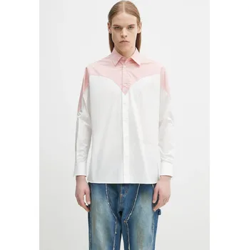 Pánská košile Bavlněná košile Fiorucci Embroidered Heart Relaxed Fit U02SPTLO055CO02PN02 bílá 00X, vel. 36