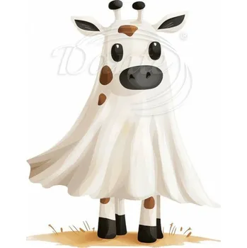 Textilní nažehlovací páska Dante Nažehlovačka Duch žirafka - 11 x 12 cm