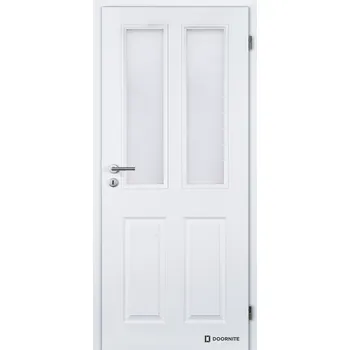 Interiérové dveře Dveře falcové lakované, bílá Doornite 1, Achilles hladké, sklo screen, dozický zámek Šířka: 90, Orientace: pravá, Výplň: voština