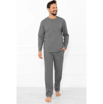 Pánské pyžamo Pánské pyžamo Italian Fashion Gordo - bavlna Šedá S