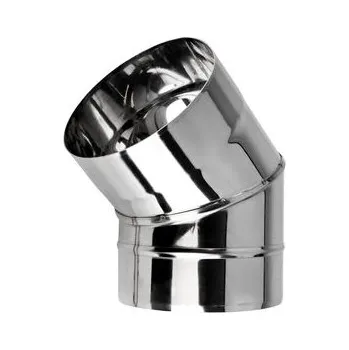 Kouřovod PRODMAX Nerezové komínové koleno 45° - priemer 180 mm, hrúbka steny rúry 0,6 mm, dymovod - jednoplášť