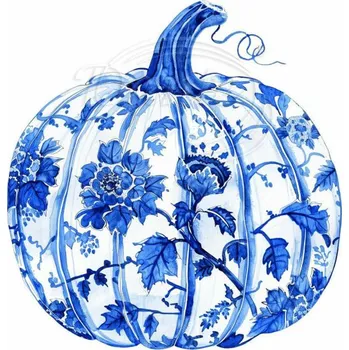 Textilní nažehlovací páska Dante Nažehlovačka Dýně se vzorem - 11 x 12 cm