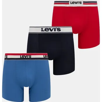 Pánské spodní prádlo Boxerky Levi's 3-pack 37149.1188 červená 33A, vel. L