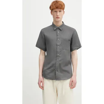 Pánská košile Lněná košile A.P.C. chemisette bellini logo LIAEK.H12551 šedá 90X, vel. L