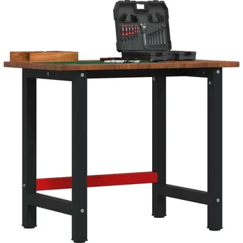 Dílna vidaXL Pracovní stůl 100x60x81,5 cm masivní dubové dřevo obdélníkový [3309659] Barva: tmavě hnědá