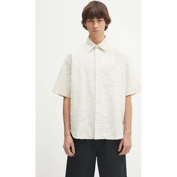 Pánská košile Košile Norse Projects Mo Oversized Fil Coupe SS Shirt N40.0830.0957 béžová 01X, vel. L