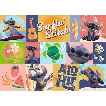 Puzzle Trefl Stitch Havajská dobrodružství 200 dílků