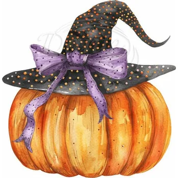 Textilní nažehlovací páska Dante Nažehlovačka Dýně s kloboukem - 11 x 12 cm