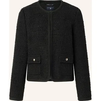 Dámské sako Joop! Dámská Bunda Hranatého Střihu Z Buklé, černá, 34