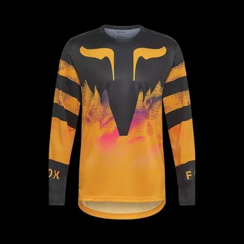 cyklistický dres FOX Volný dres Ranger LS Jersey Kairos - Tangerine - L