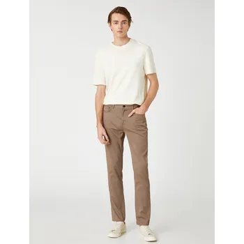 Cizojazyčná kniha Koton Slim Fit Trousers 5 Pockets Buttoned Textured Koton hnědá | krémová 2843660