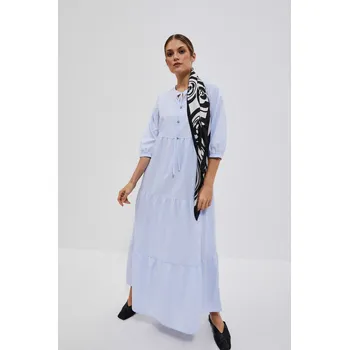 Dámské šaty DÁMSKÉ ŠATY L-SU-4013 L.Modrý Moodo černá | bílá | šedá | světle modrá | vícebarevná 2239843