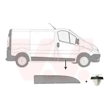 Lišta karosérie Ozdobná / ochranná lišta, dveře VAN WEZEL 4396402