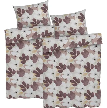 Povlečení LIVARNO home Sada ložního povlečení z mikrovláknitého saténu, 140 x 200 cm, 70 x 90 cm, bílé, 2dílná