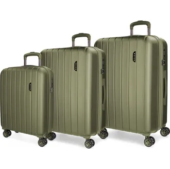 MOVEM Wood Khaki, Sada luxusních ABS cestovních kufrů, 75cm/65cm/55cm, 531846A