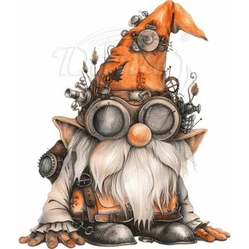 Textilní nažehlovací páska Dante Nažehlovačka Skřítek steampunk - 10 x 12 cm