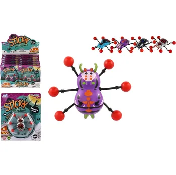 Figurka lezoucí pavouk na sklo 8 × 6 cm, plastový, 4 barvy