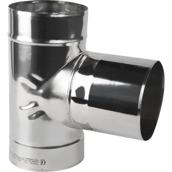 Komín PRODMAX Nerezový komínový sopúch 90° - priemer 100 mm, hrúbka steny rúry 0,6 mm, dymovod - jednoplášť