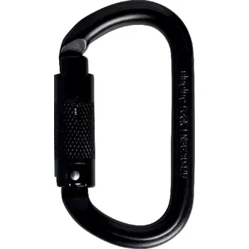 karabina Oválná karabina SINGING ROCK OCEL Triple-Lock - černá