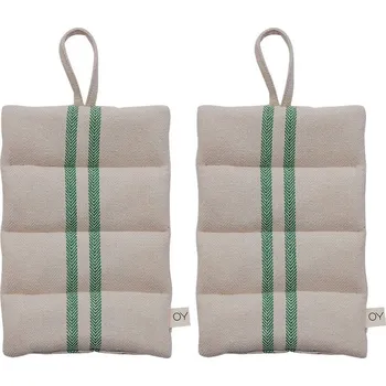 Chňapka OYOY, Kuchyňské chňapky Linu, béžovo-zelené, 2 ks - Formadore
