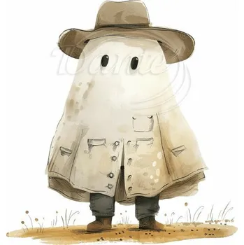 Textilní nažehlovací páska Dante Nažehlovačka Duch Kovbo - 10 x 12 cm