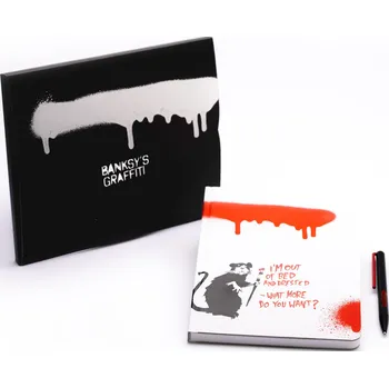 Pininfarina Segno, Notes s perem Pininfarina Banksy A5, 128 stran, červený, 2 díl. - Formadore