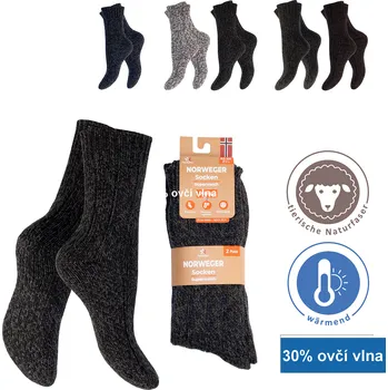 Dámské ponožky UNISEX ponožky vlněné N74435 43-46 Mix barev