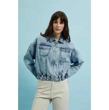 Dámská riflová bunda MOODO - modrá Marisse černá | bílá | šedá | světle modrá | vícebarevná 2801285