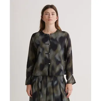 Dámská halenka Halenka Yerse 43823 zelená vzorovaná Velikost: 36