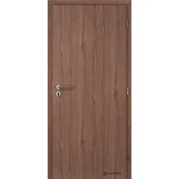 Interiérové dveře DOORNITE Dveře protipožární LUME EXTRA, fólie, ořech, plné, cylindrický zámek Šířka: 80, Orientace: levá, Výplň: požární