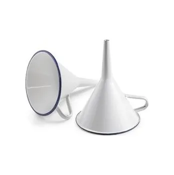 Smaltovaný trychtýř s modrým okrajem - Ibili