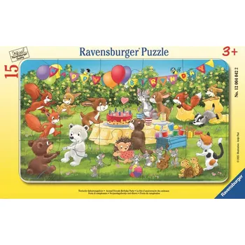 Puzzle Ravensburger puzzle Oslava narozenin se zvířecími kamarády 15 dílků