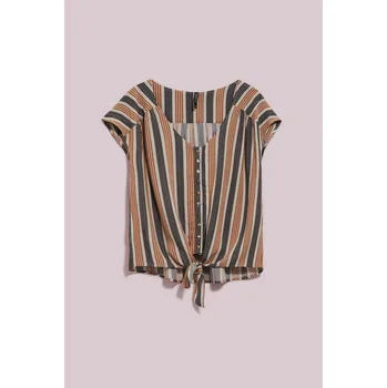 Dámská košile DÁMSKÁ KOŠILE L-KO-4043 L.Béžový Moodo bílá | šedá | hnědá | krémová | vícebarevná 2252059