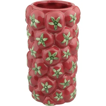 Váza blokker váza Rajče – Ø 15 x 27,5cm – červená 0018072