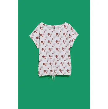 Dámské tričko DÁMSKÉ TRIKO L-TS-4021 BÍLÉ Moodo bílá | šedá | hnědá 2240109