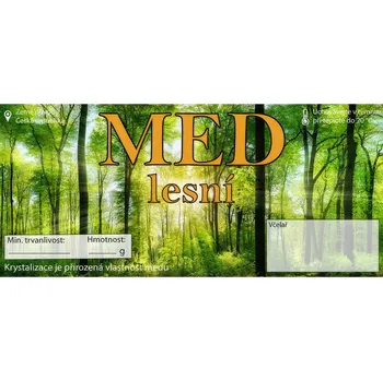 JaHan Etiketa MED - lesní, typ 3