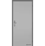 DOORNITE Dveře protipožární bezpečnostní RC2, CPL, šedá, plné, 3-bodový zámek Šířka: 90, Orientace: levá, Výplň: požární bezpečnostní RC2
