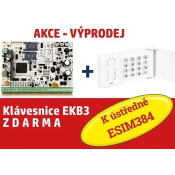 Ústředna ESIM384, deska (Integrované GSM/GPRS a bezdrát 868MHz.)