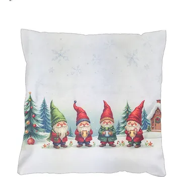 Povlak na polštářek Vánoční povlak na polštář 40x40 na zip velur - Trpaslíci