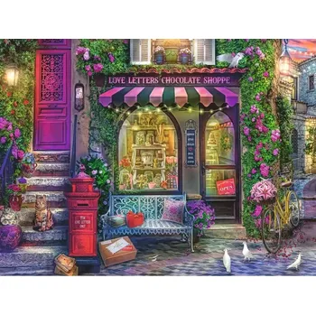 Puzzle RAVENSBURGER Milostné dopisy a čokoláda 1500 dílků